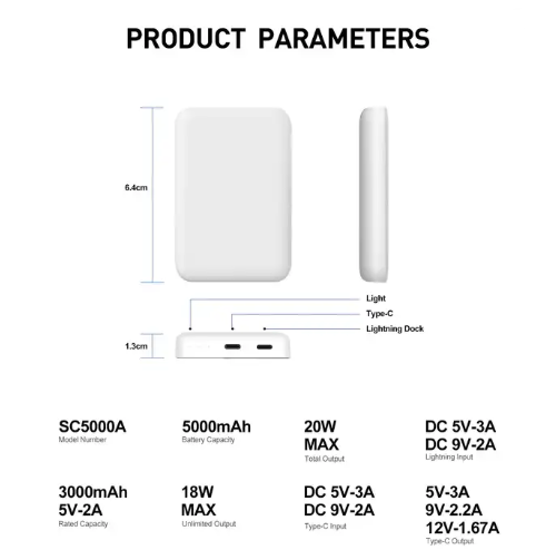 Magnetic Power Bank for Type C